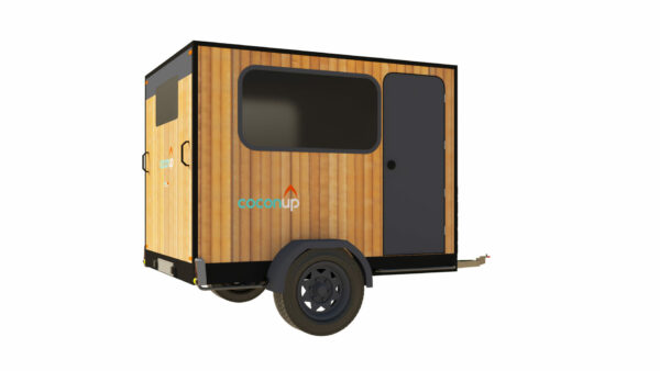 coconup petite mini caravane cellule amovible concept solution camping voyage aventure tente de toit tiny compact bois 01