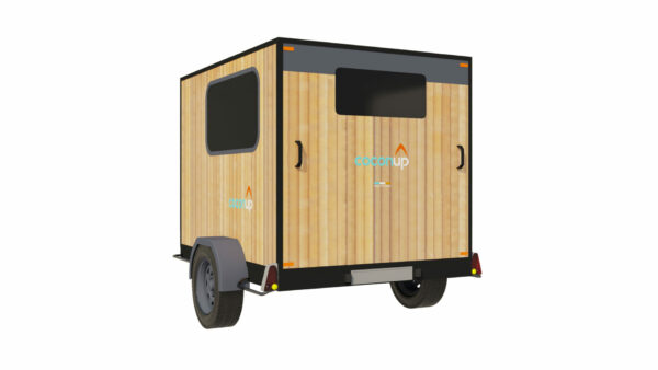 coconup petite mini caravane cellule amovible concept solution camping voyage aventure tente de toit tiny compact bois 04