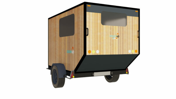 coconup petite mini caravane cellule amovible concept solution camping voyage aventure tente de toit tiny confort bois 02